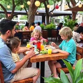restaurantes ao ar livre para ir com crianças
