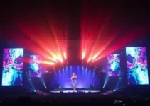 montagem do palco para o show da Shakira no Rio