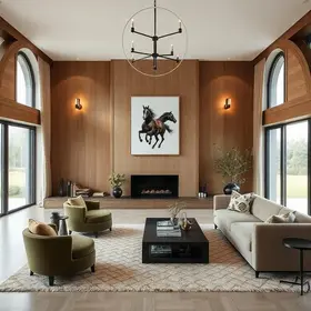 casa de 550 m² ganha reforma com inspiração equestre