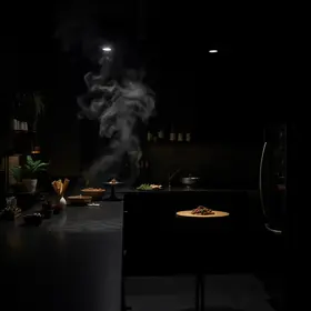 dark kitchen